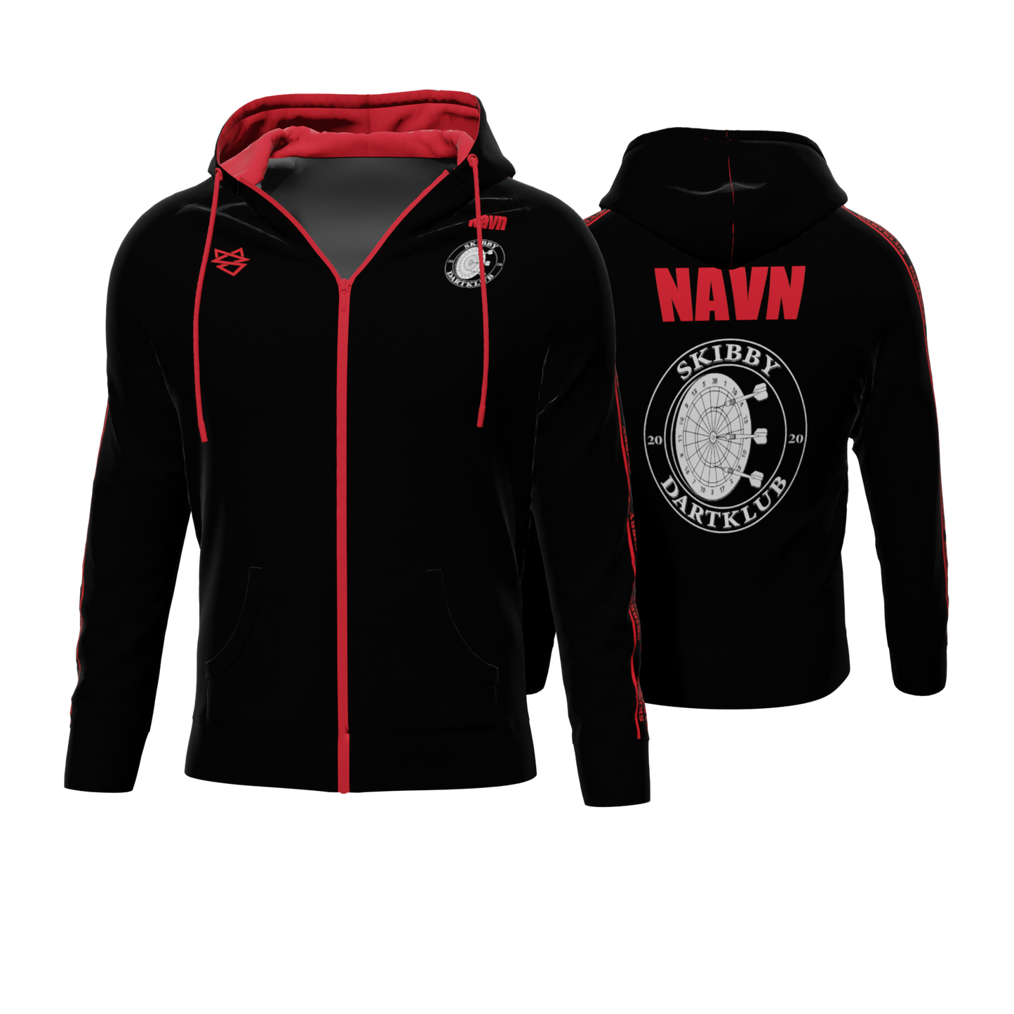 Bomulds Hoodie ZIP - Skibby Dart