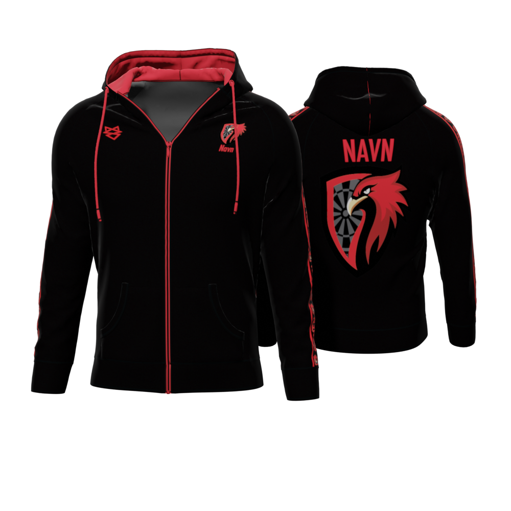 Bomulds Hoodie ZIP - Dartklubben Ørnen