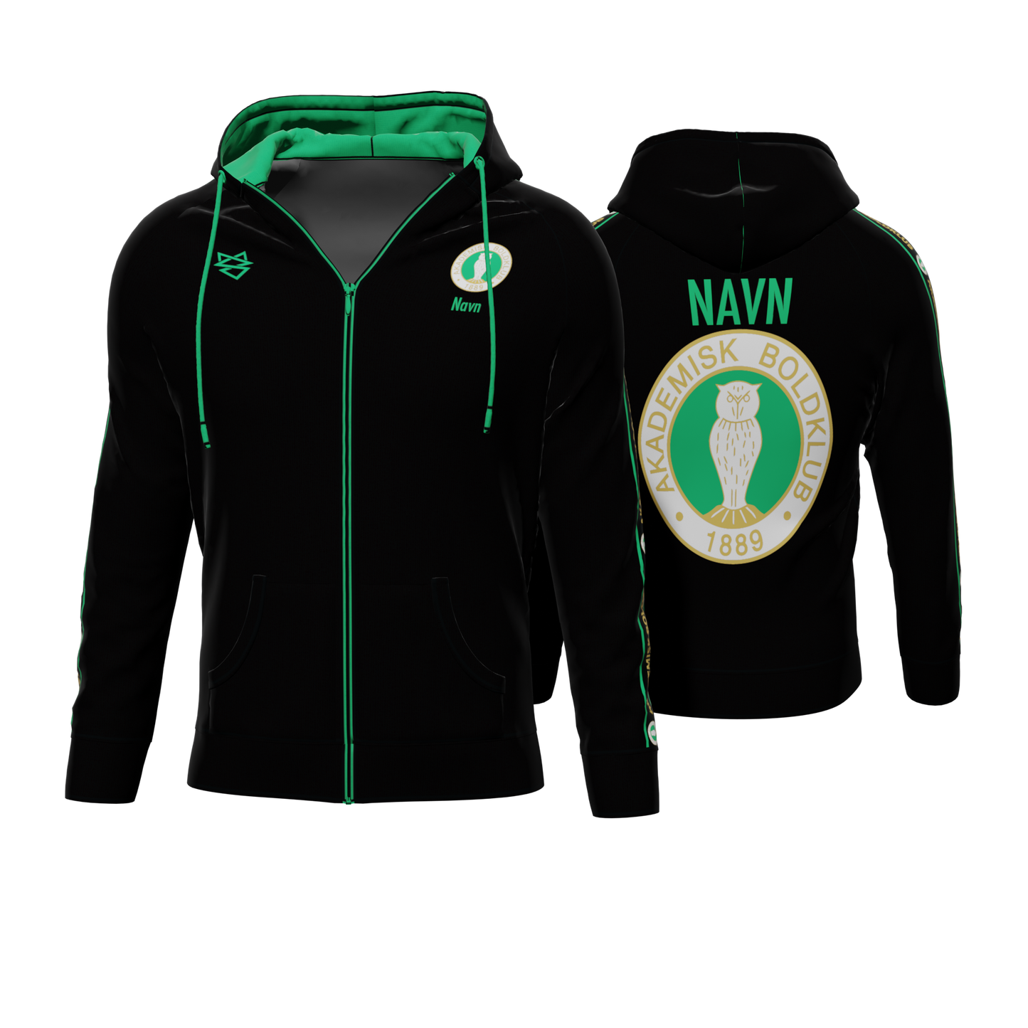 Bomulds Hoodie ZIP - Akademisk Boldklub Cricket - SponsorWorld