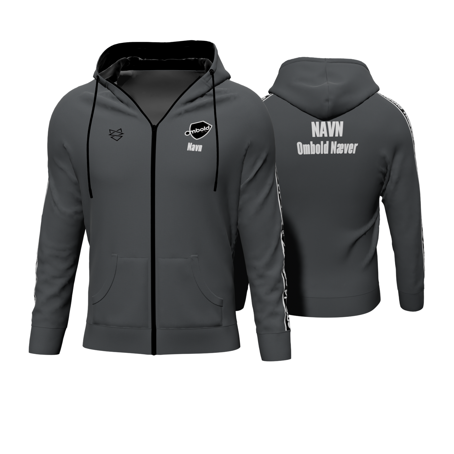 Bomulds Hoodie ZIP - Ombold - SponsorWorld