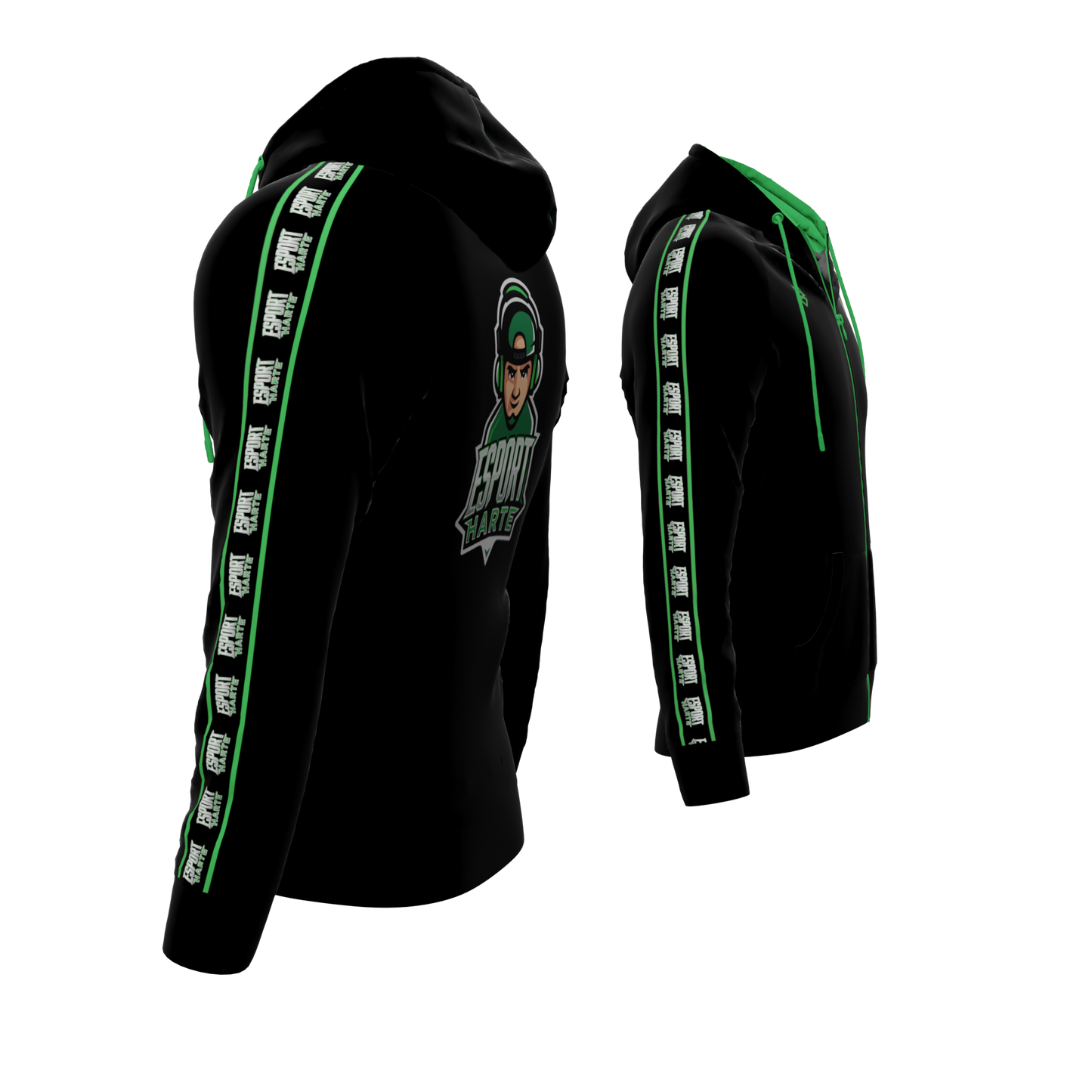 Bomulds Hoodie ZIP - Esport Harte - SponsorWorld