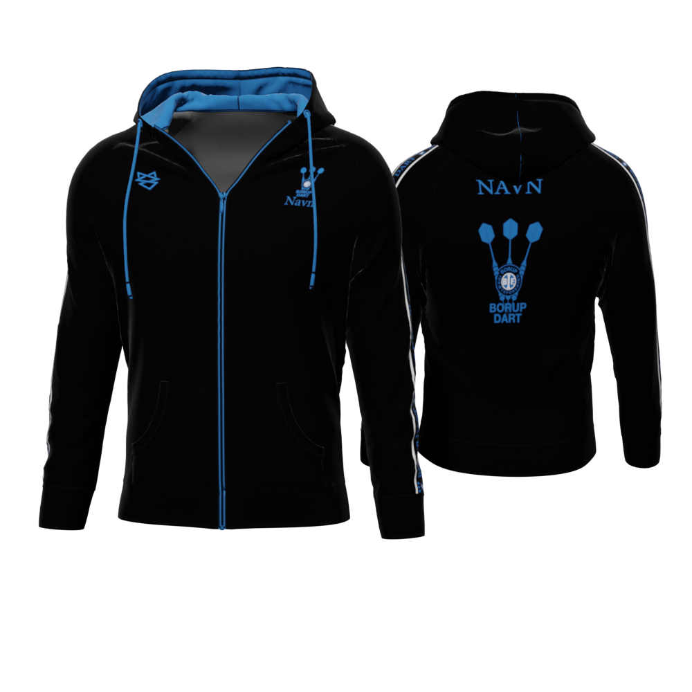 Bomulds Hoodie ZIP - Borup Dartklub