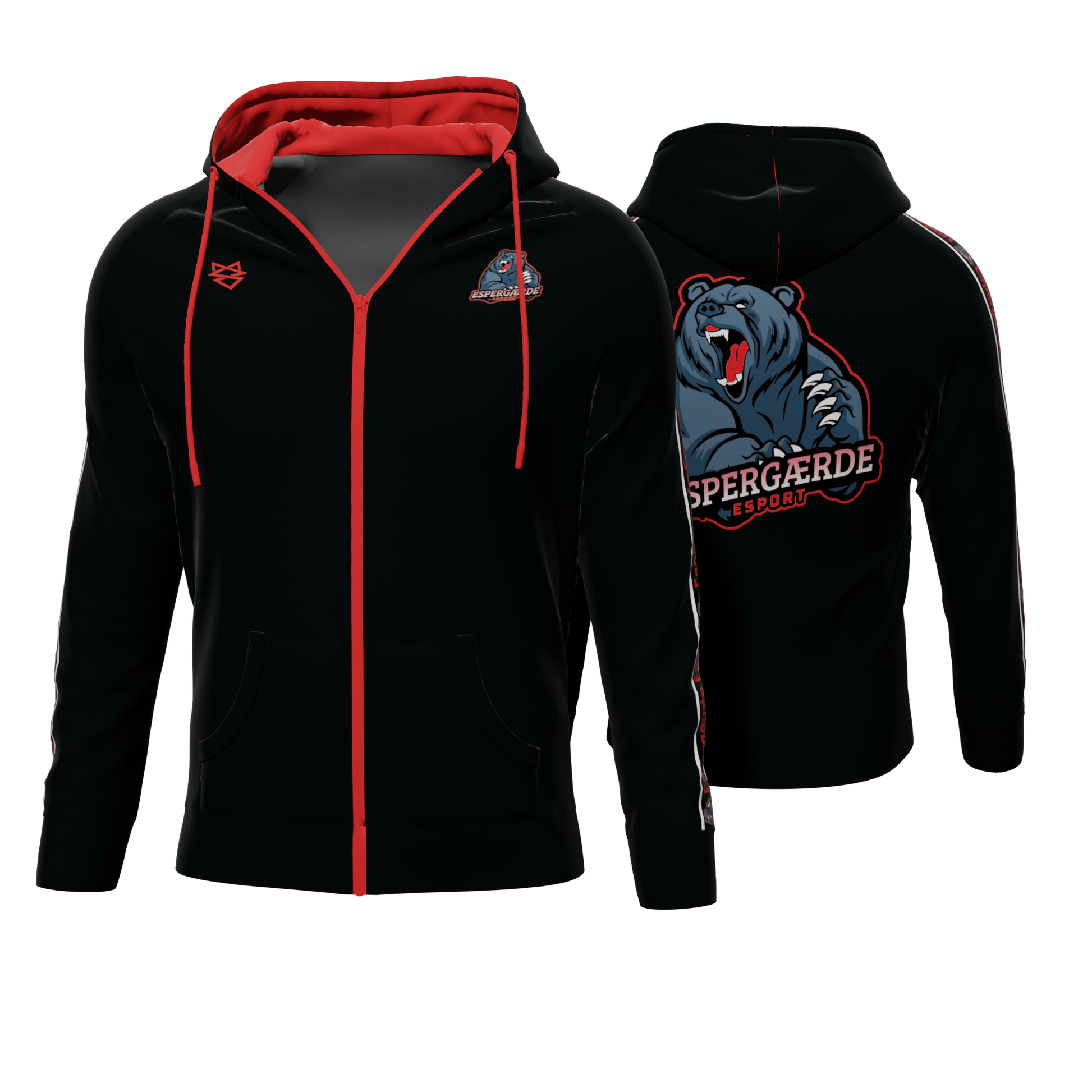 Bomulds Hoodie ZIP - Espergærde Esport - SponsorWorld