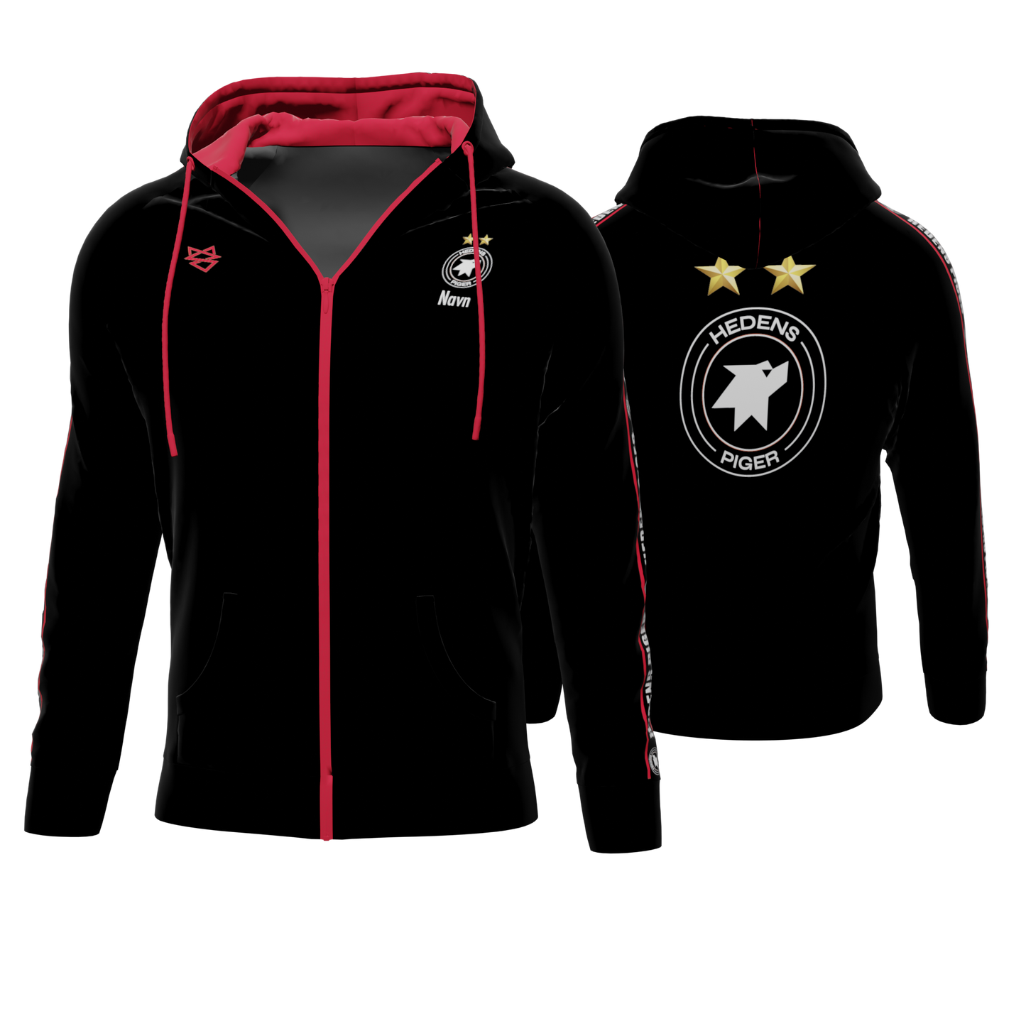 Bomulds Hoodie ZIP - Hedens Piger - SponsorWorld