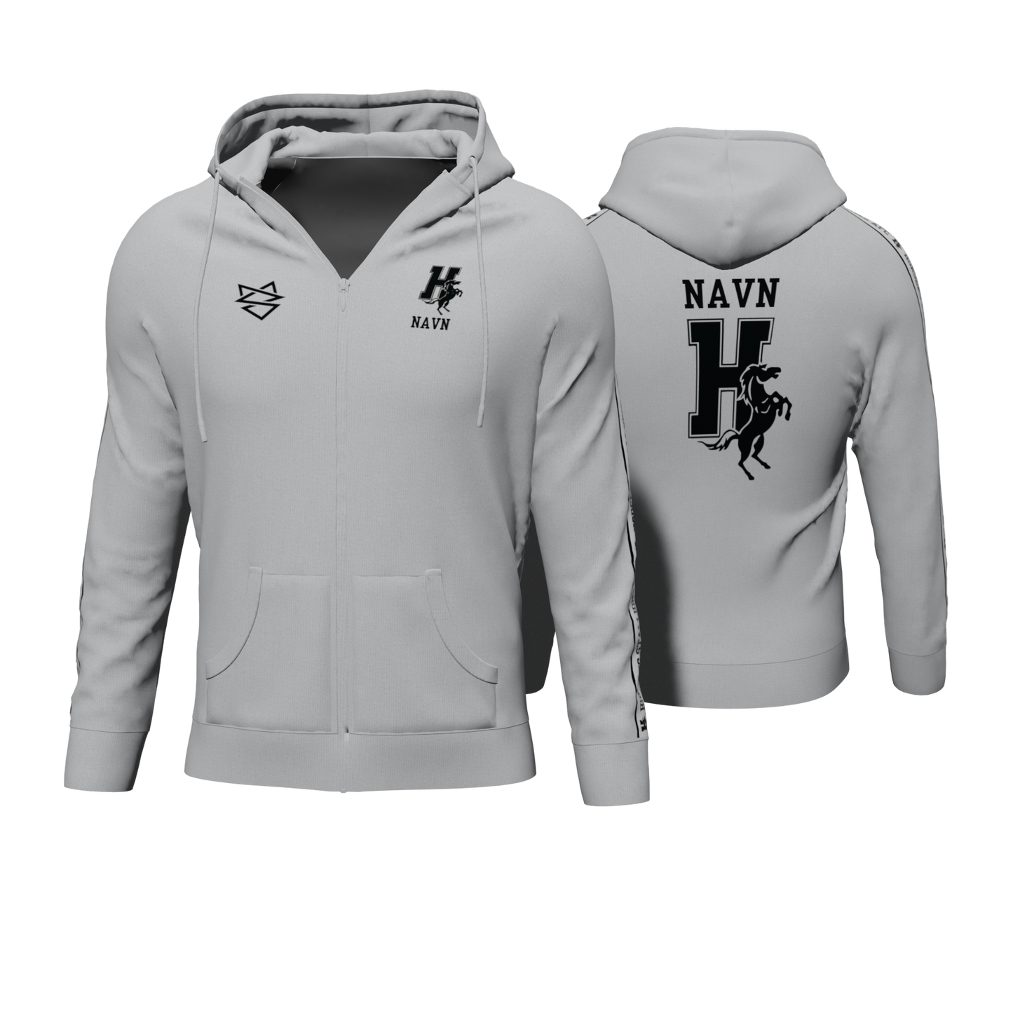 Bomulds Hoodie ZIP - Horsens Stallions AFC - SponsorWorld