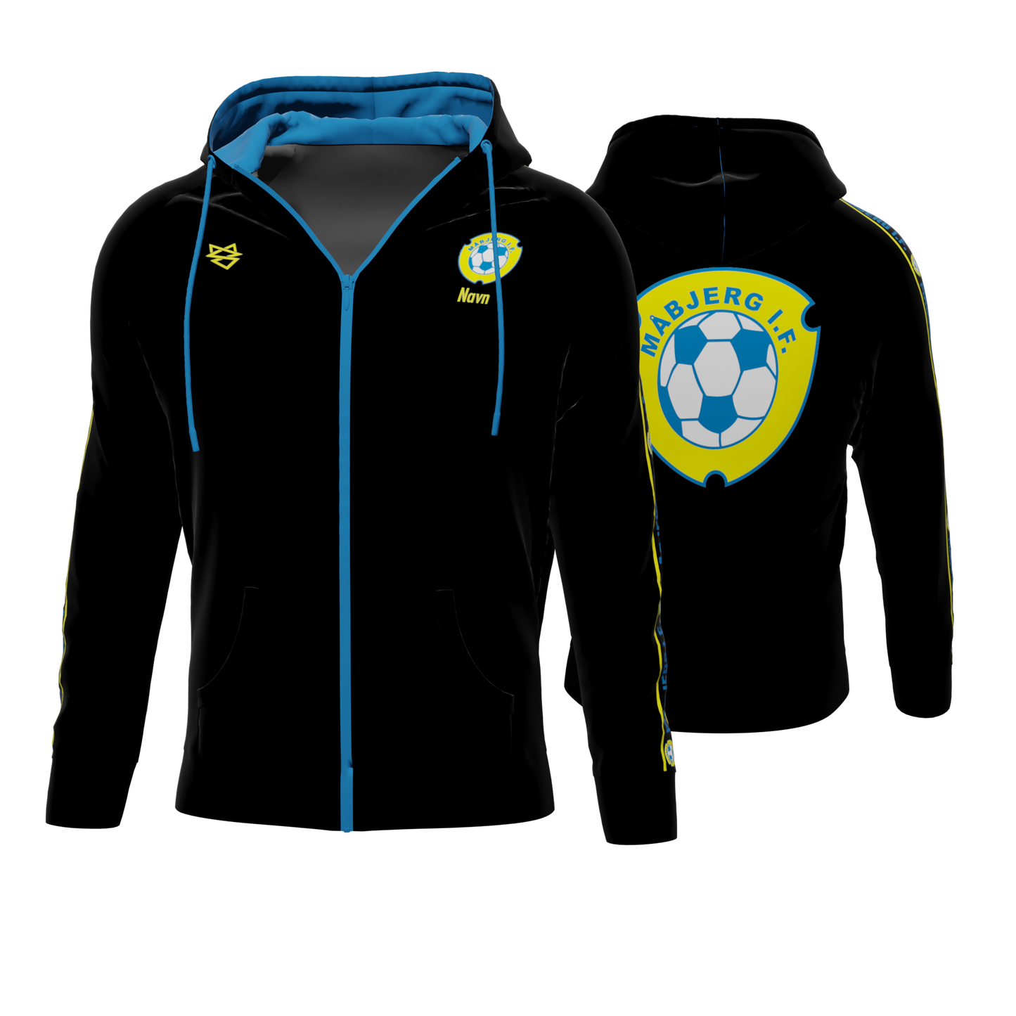 Bomulds Hoodie ZIP - Maabjerg IF - SponsorWorld