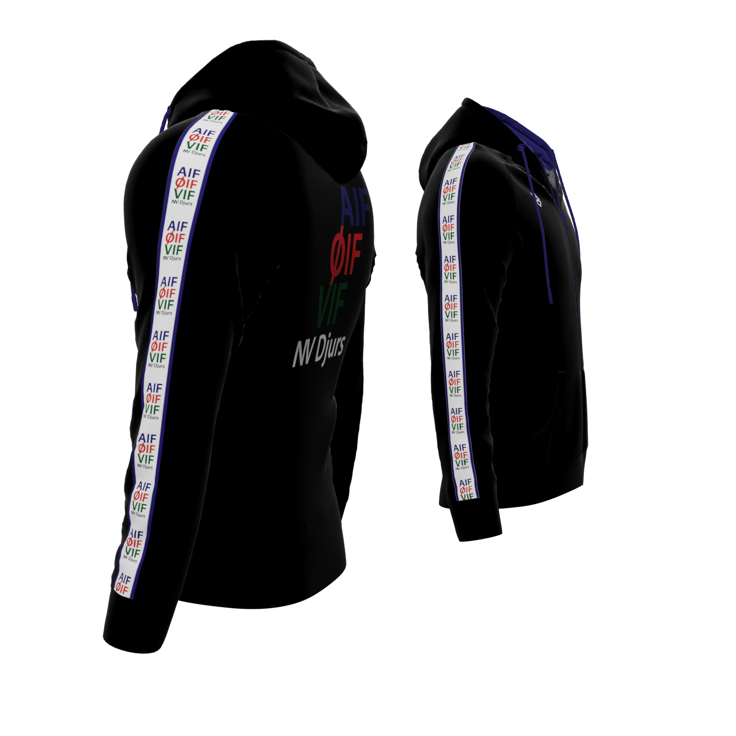Bomulds Hoodie ZIP - NV Djurs - SponsorWorld