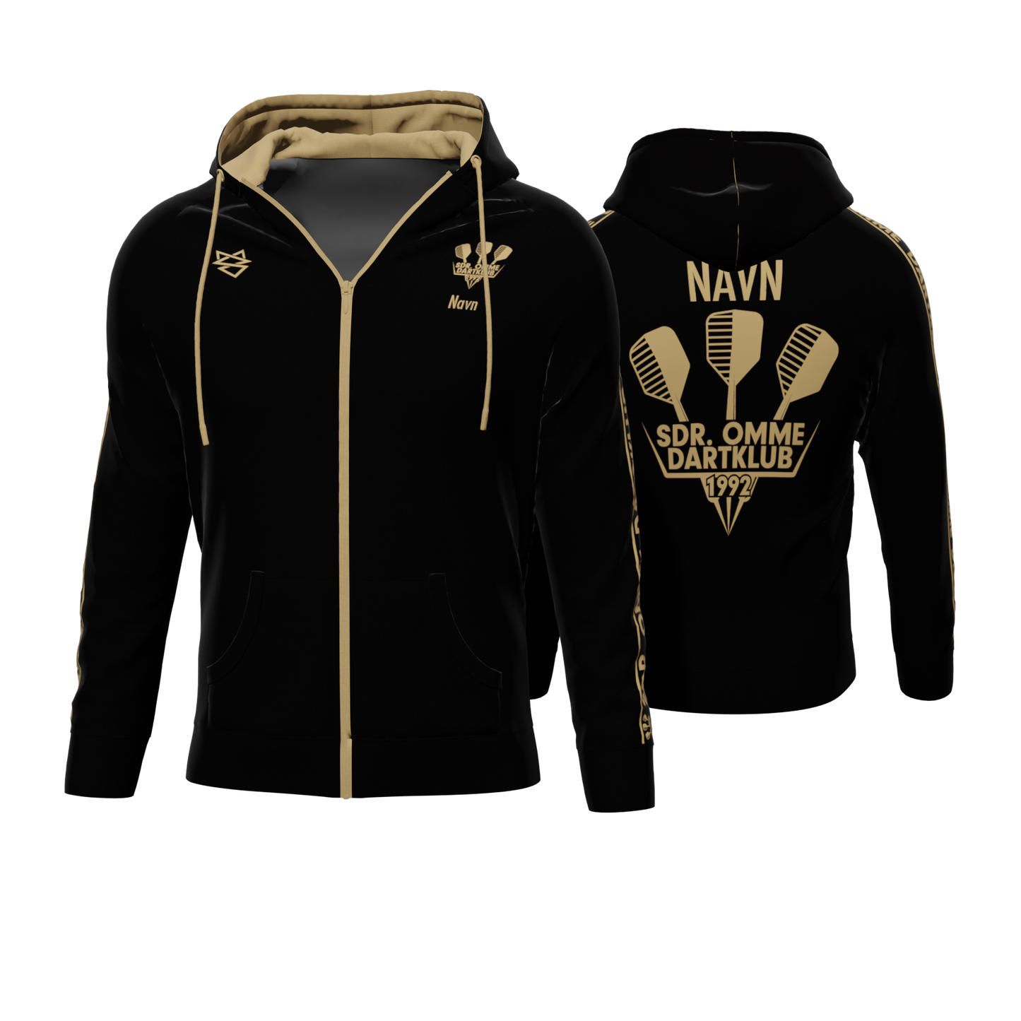 Bomulds Hoodie ZIP - Sdr. Omme Dart - SponsorWorld