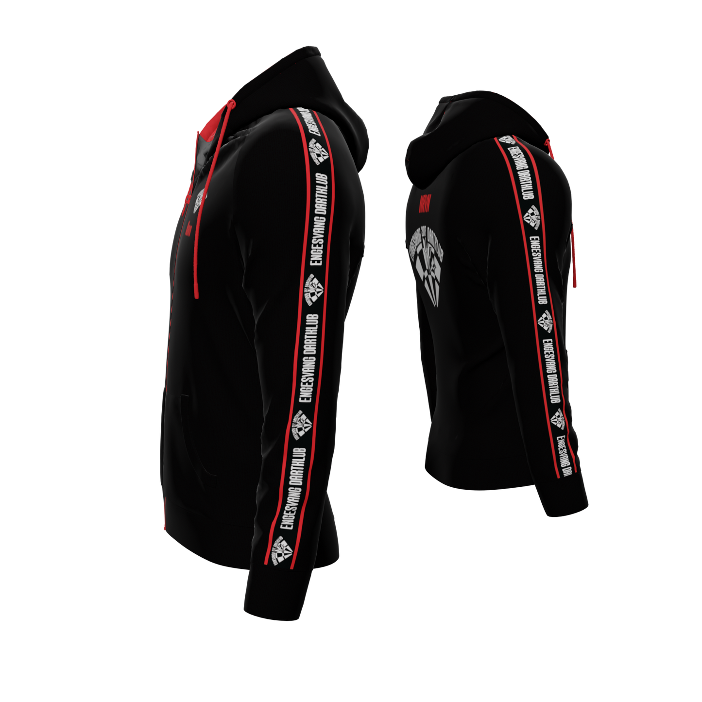 Bomulds Hoodie ZIP - Engesvang Dartklub
