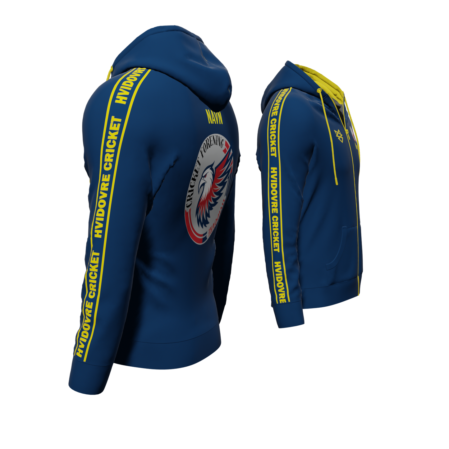 Bomulds Hoodie ZIP - Hvidovre Cricket - SponsorWorld