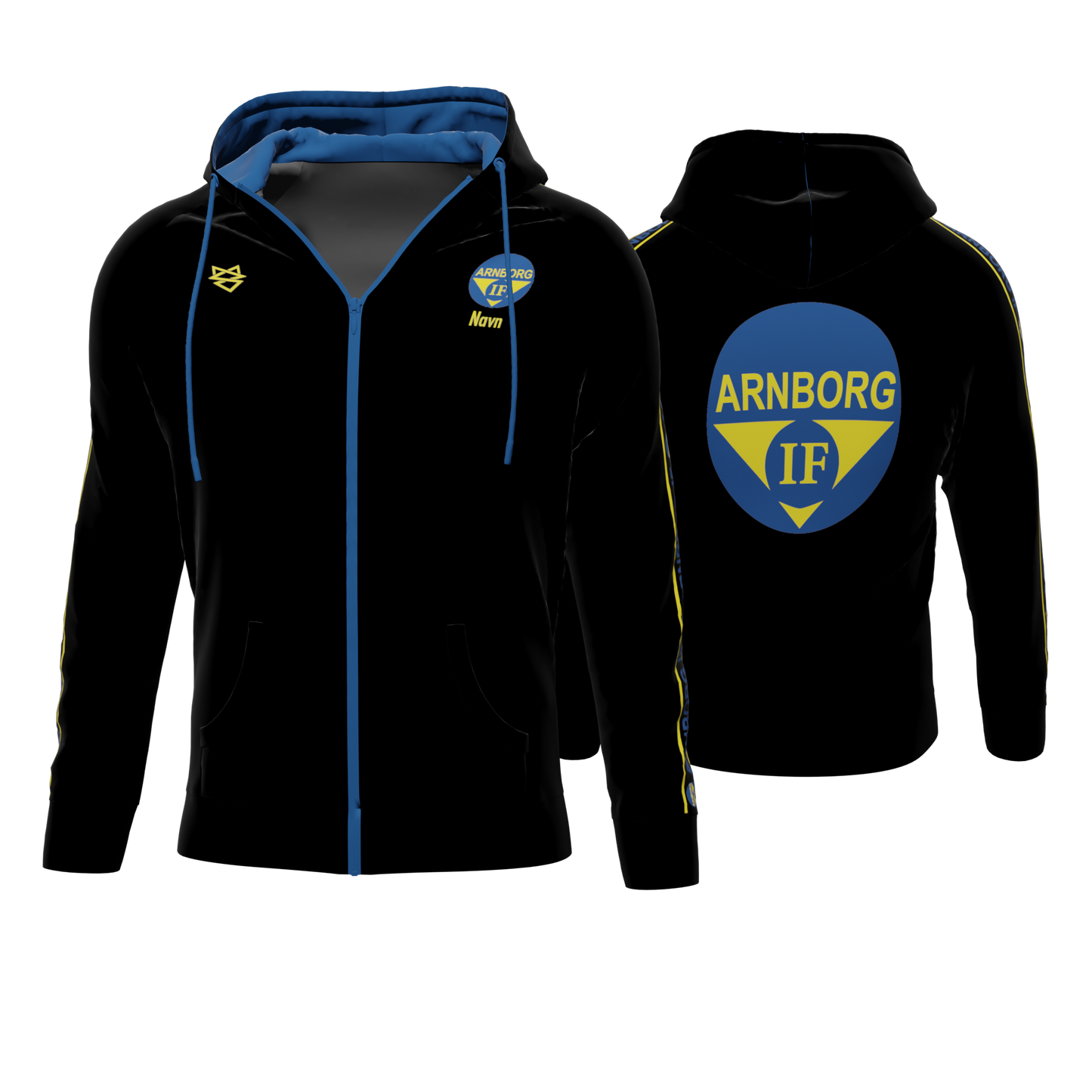 Bomulds Hoodie ZIP - Arnborg IF - SponsorWorld