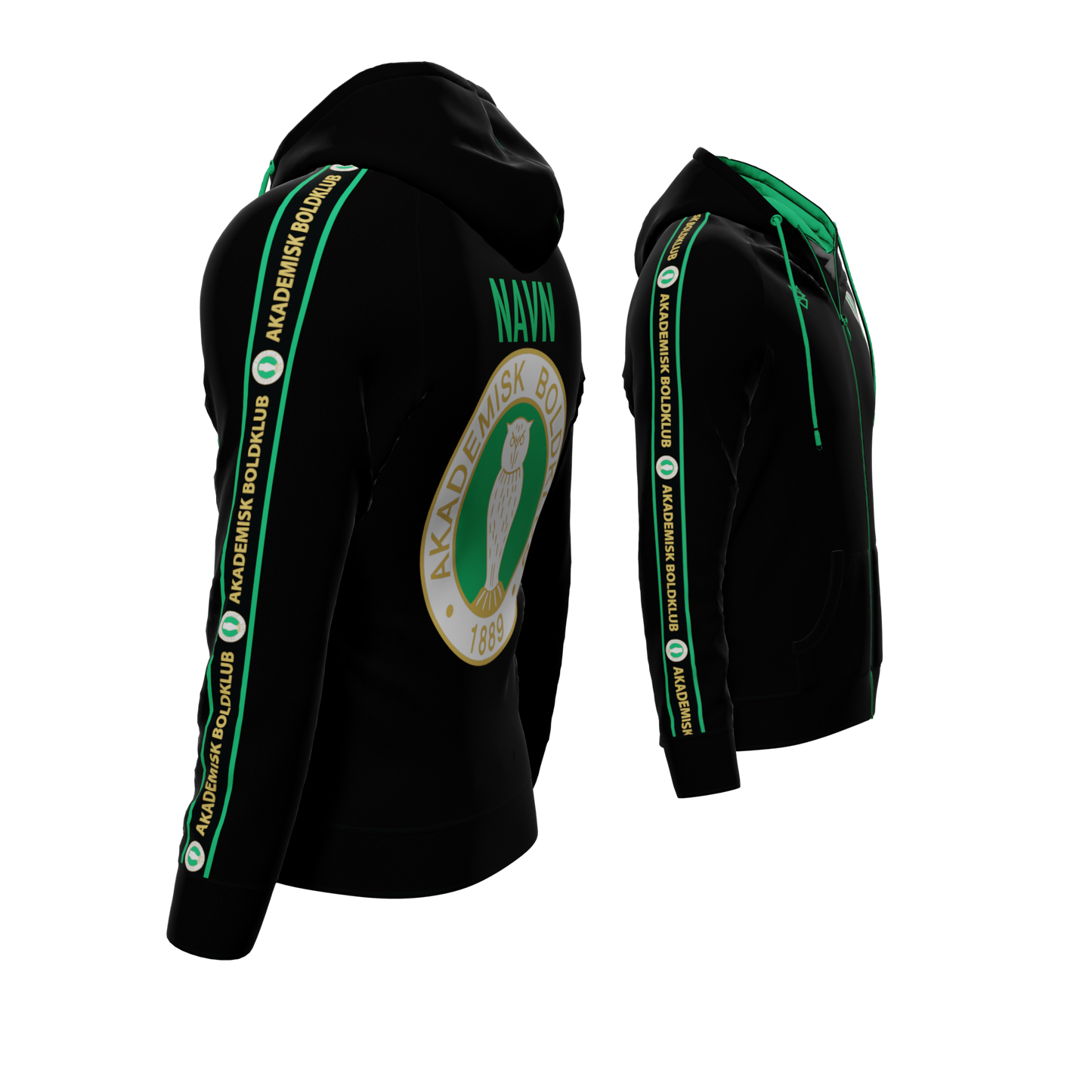 Bomulds Hoodie ZIP - Akademisk Boldklub Cricket - SponsorWorld