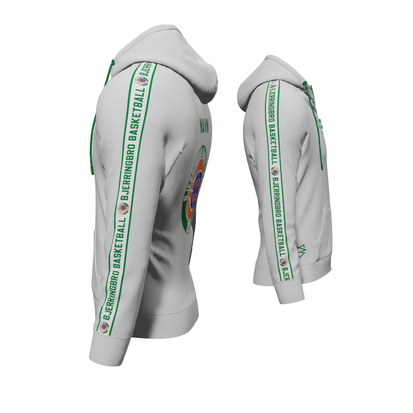 Bomulds Hoodie ZIP - Bjerringbro Basketball - SponsorWorld