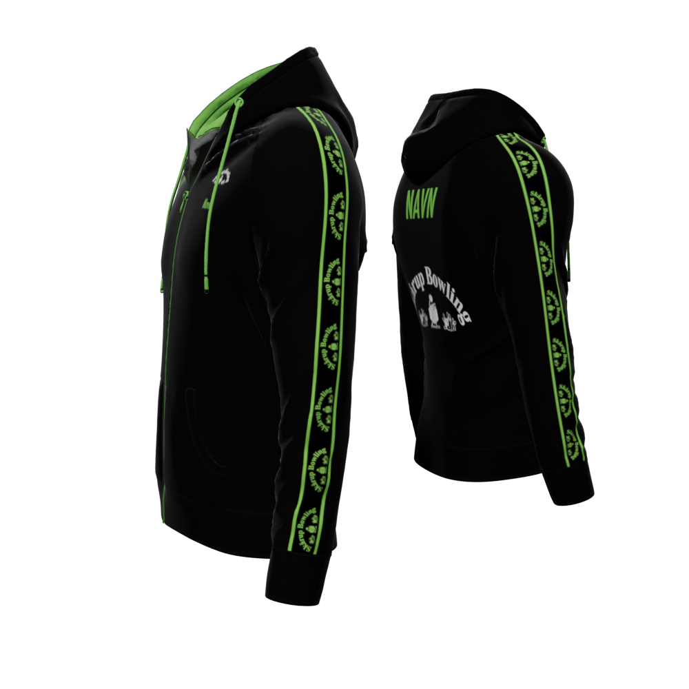 Bomulds Hoodie ZIP - Skårup Bowling - SponsorWorld