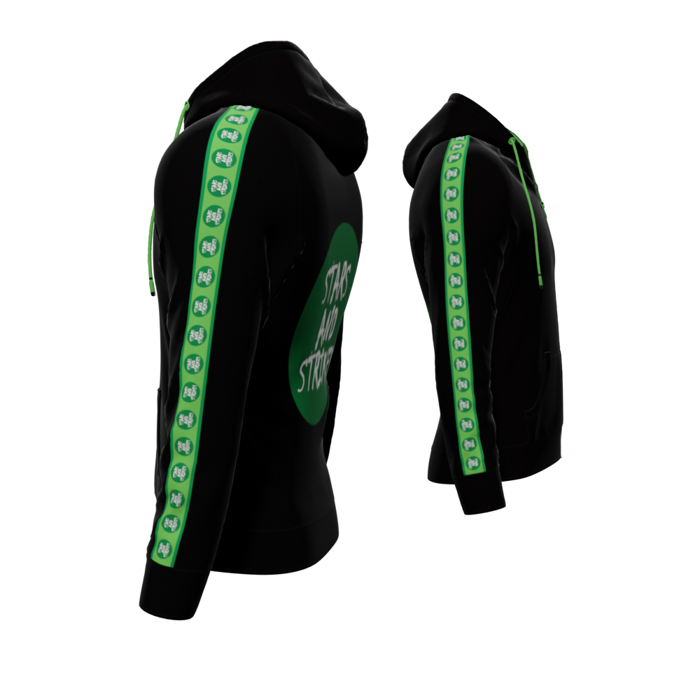 Bomulds Hoodie ZIP - Stars and Strikes - SponsorWorld