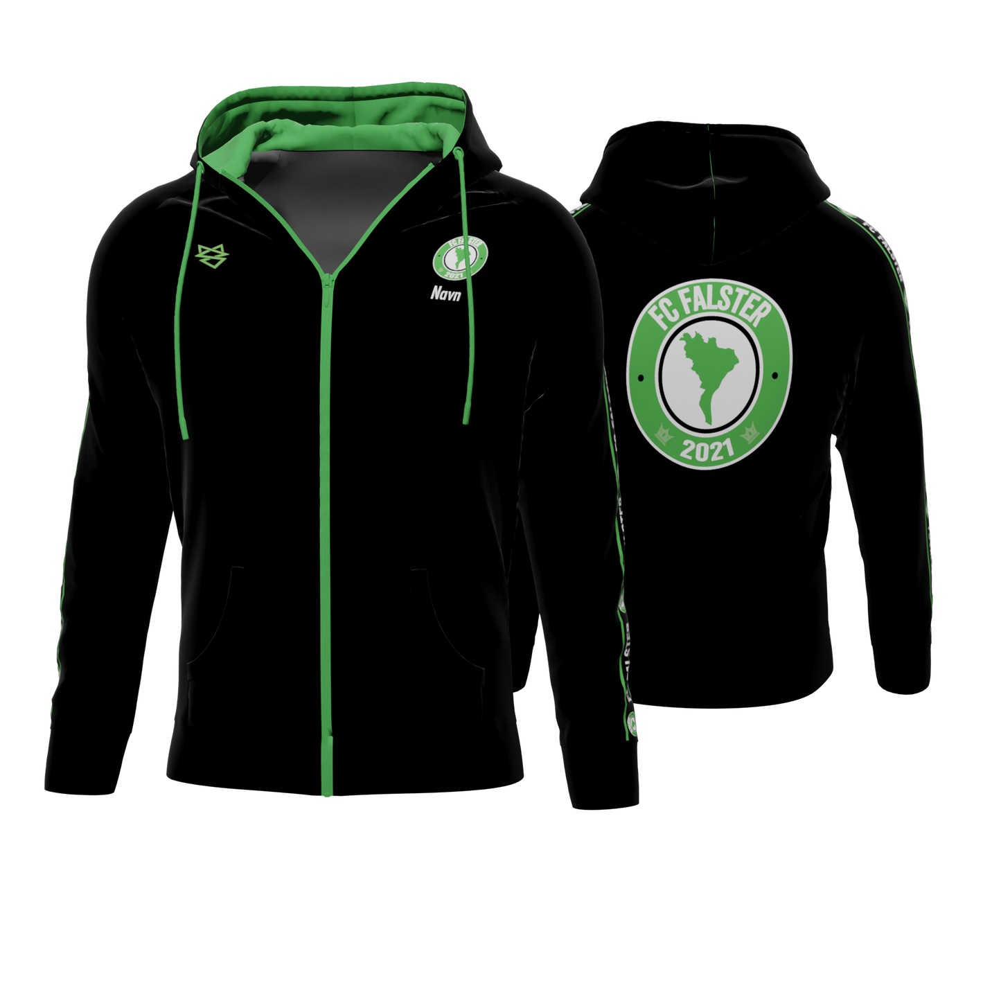 Bomulds Hoodie ZIP - FC Falster - SponsorWorld