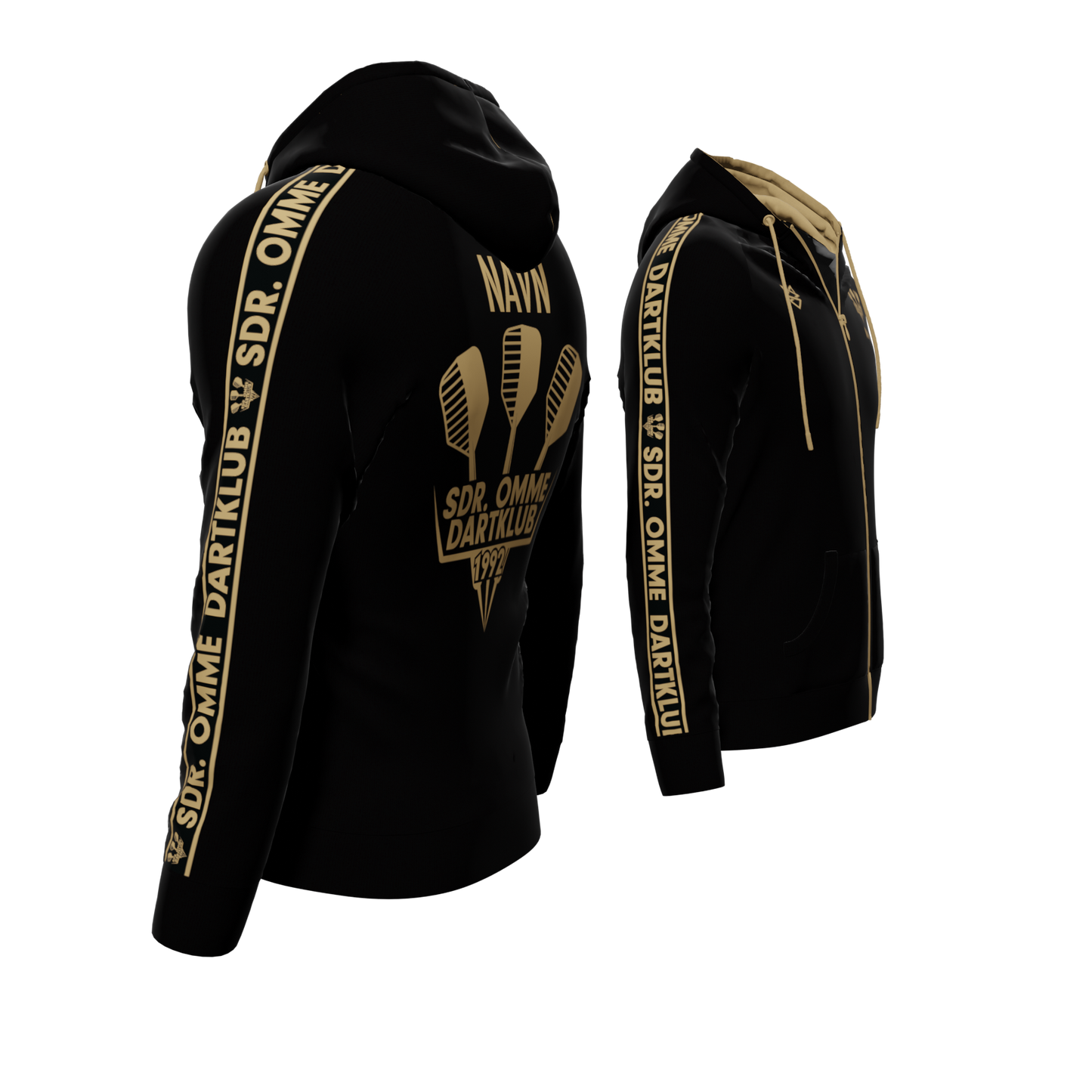 Bomulds Hoodie ZIP - Sdr. Omme Dart - SponsorWorld