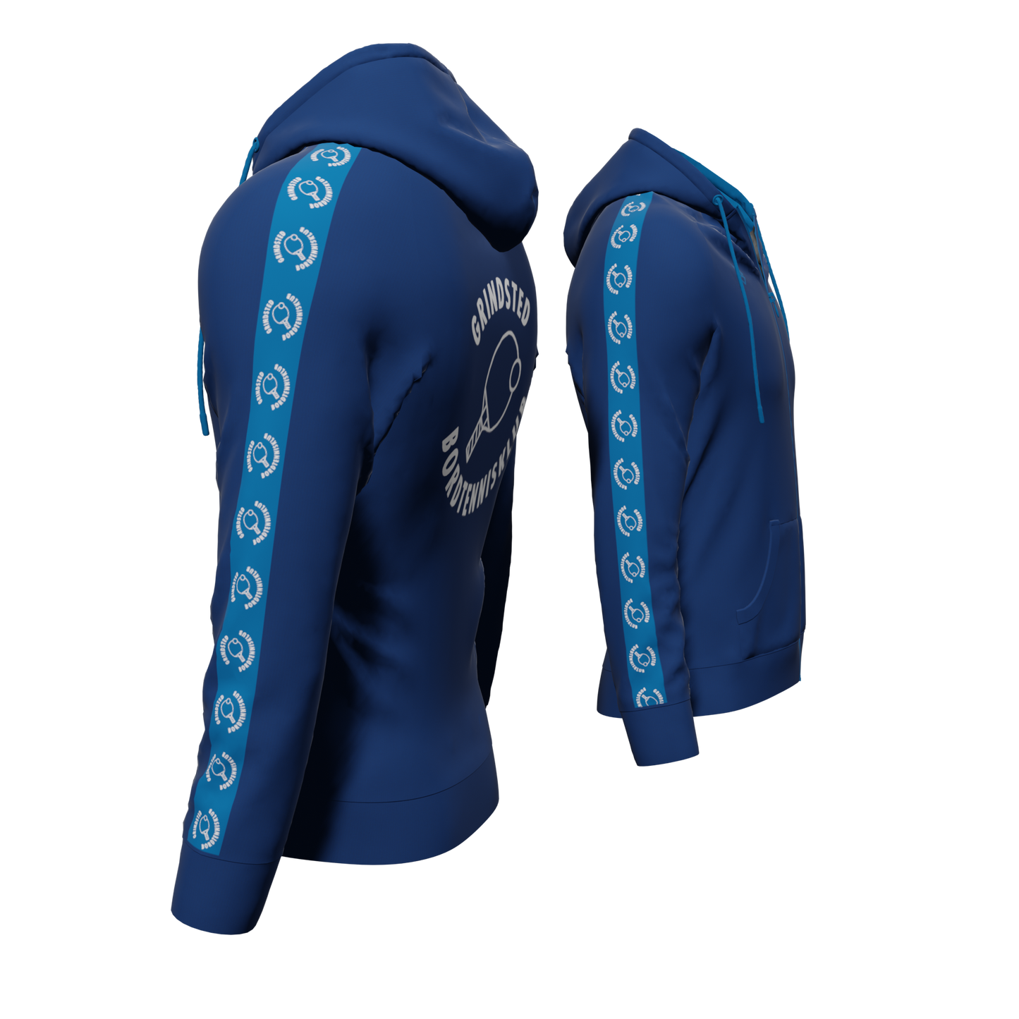 Bomulds Hoodie ZIP - Grindsted Bordtennisklub - SponsorWorld