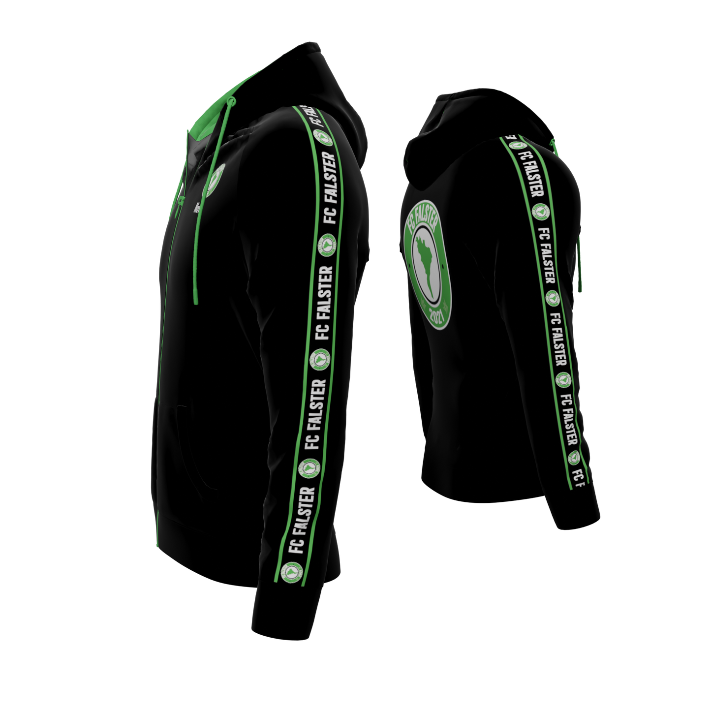 Bomulds Hoodie ZIP - FC Falster - SponsorWorld
