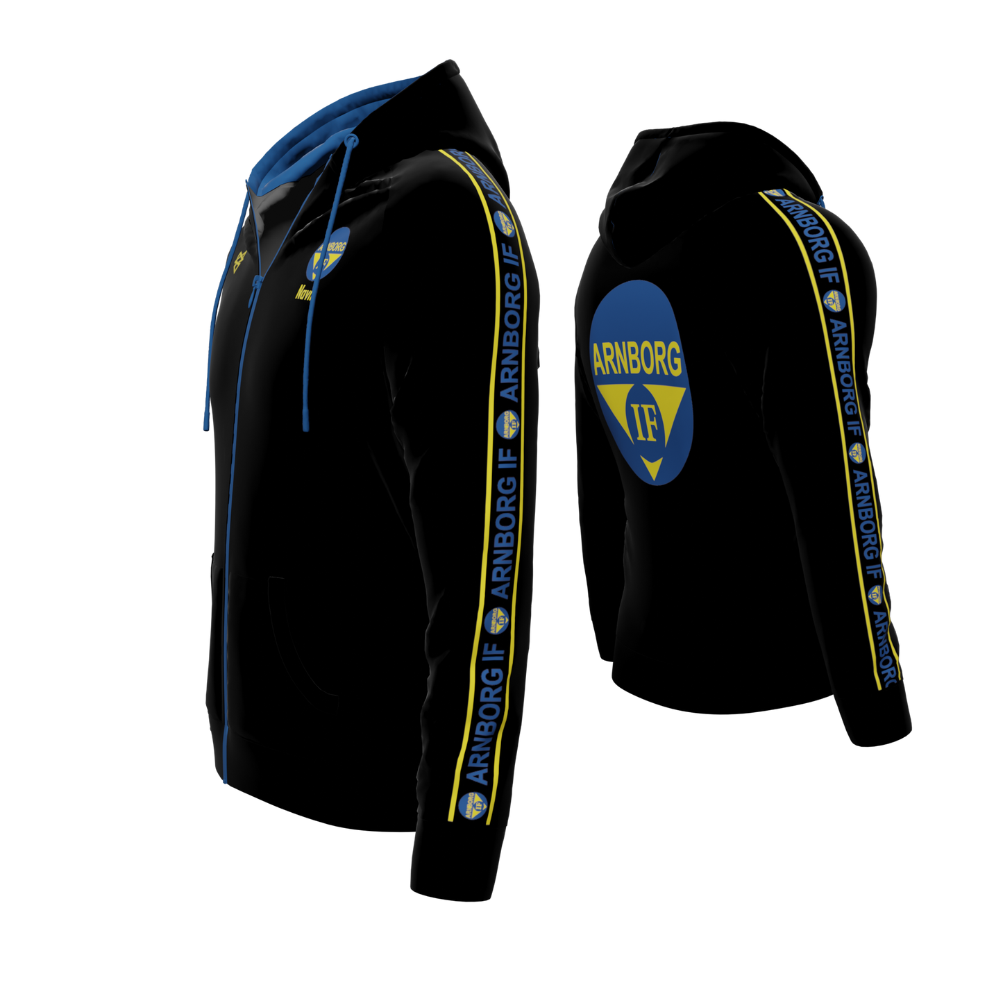 Bomulds Hoodie ZIP - Arnborg IF - SponsorWorld