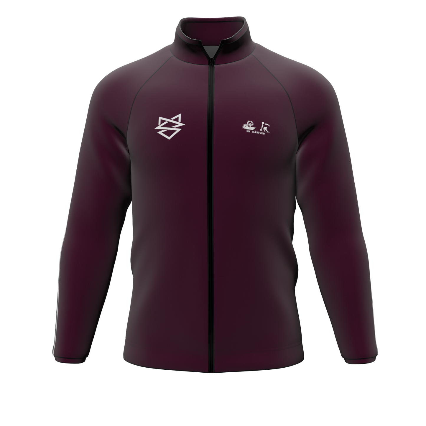 Bomulds Cardigan ZIP - Stripe ID - Bowlingklubben Næstved