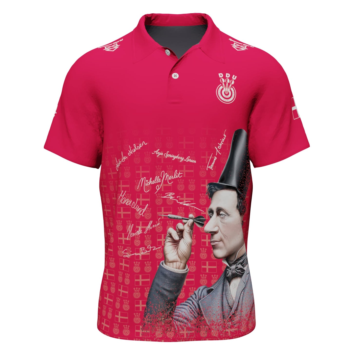 Polo - Dansk Dart Union - 60 års jubilæum Limited Edition - Med landsholds autografer