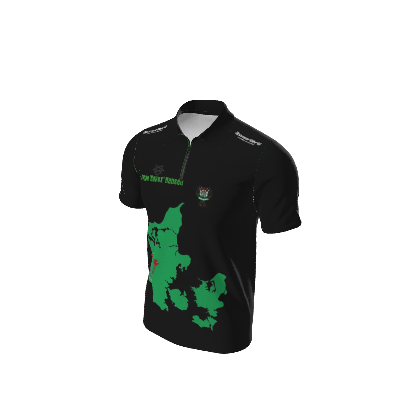 Polo Dartklubben Esbjerg Øst, zipped polo. (2XL)