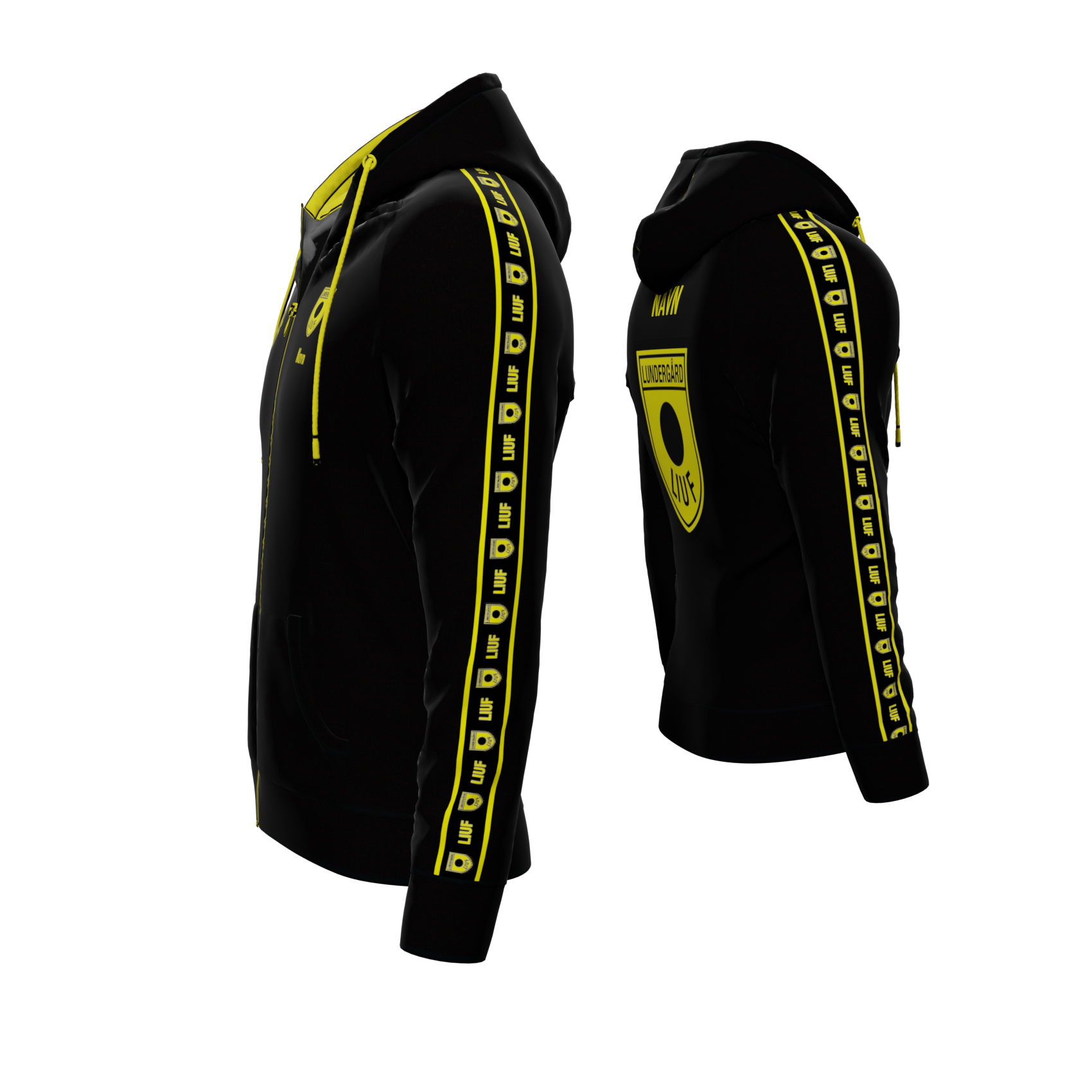 Bomulds Hoodie ZIP - LIUF Bordtennisklub