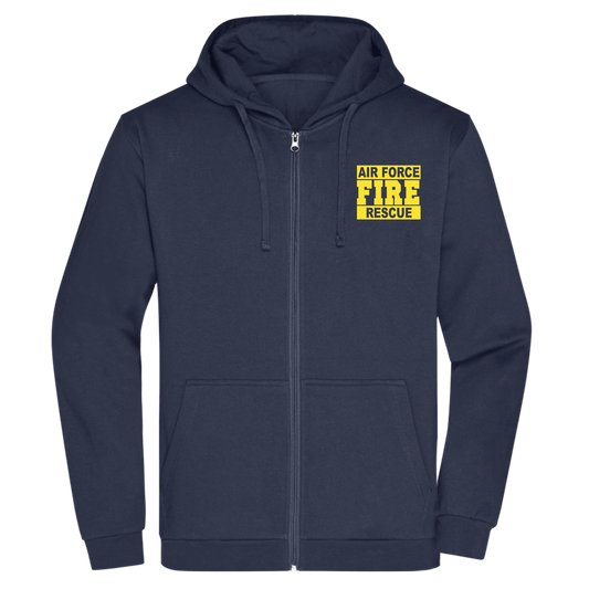 Bomulds Hoodie ZIP - Voksen - Air Force Fire & Rescue