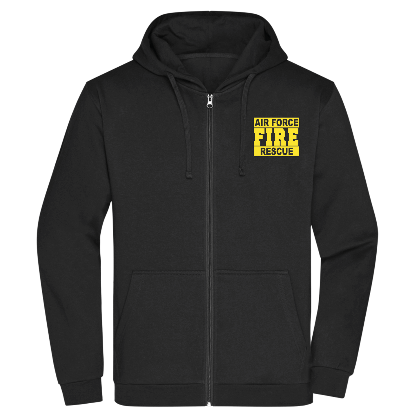 Bomulds Hoodie ZIP - Voksen - Air Force Fire & Rescue