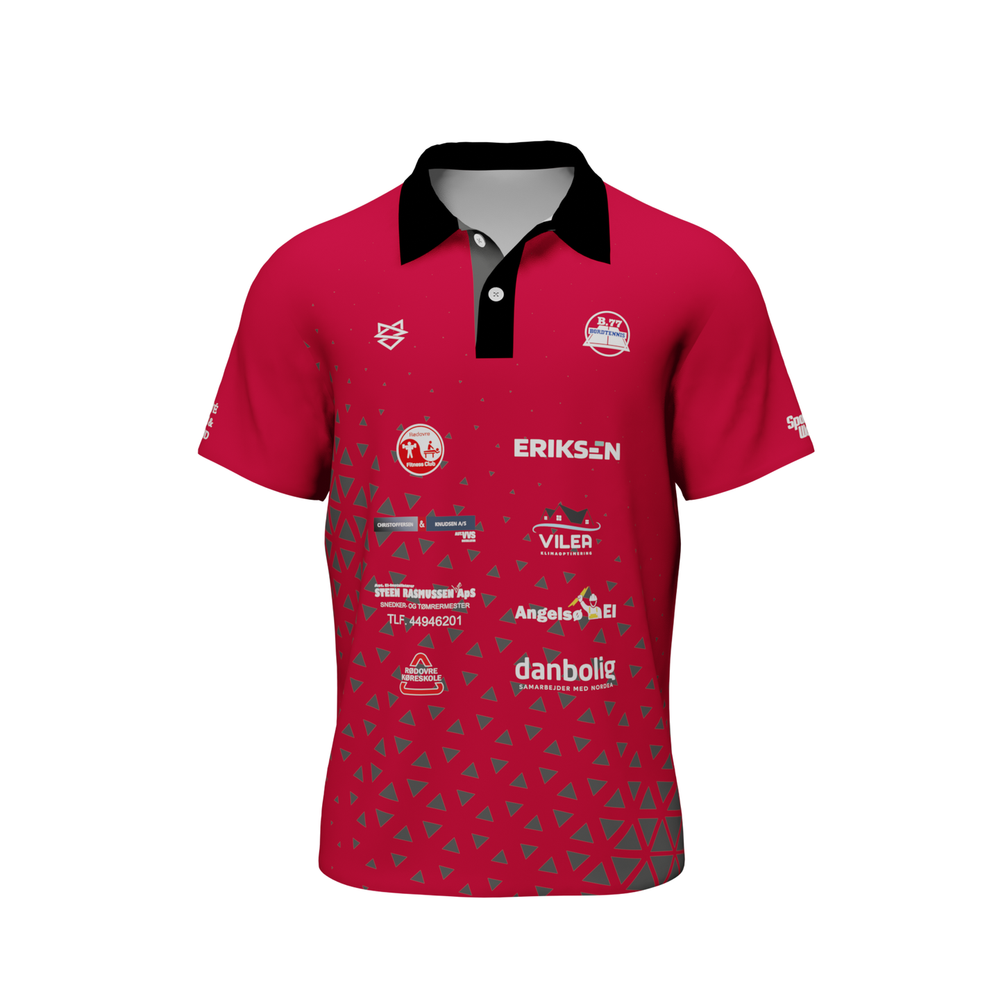 Polo med sponsor- B77 Bordtennis
