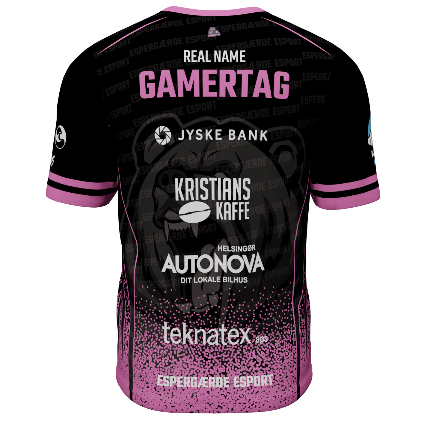 Espergærde Esport - Lyserød T-shirt 2026 med sponsorater