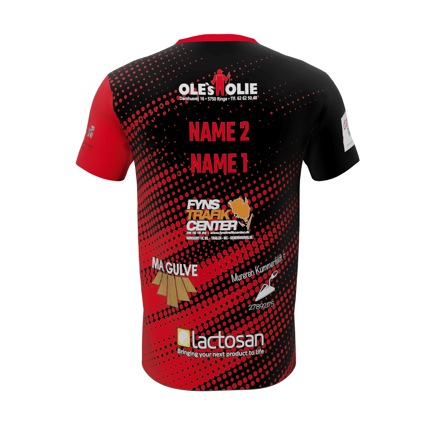 HEP Ringe Bordtennisklub - T-shirt m. sponsorer