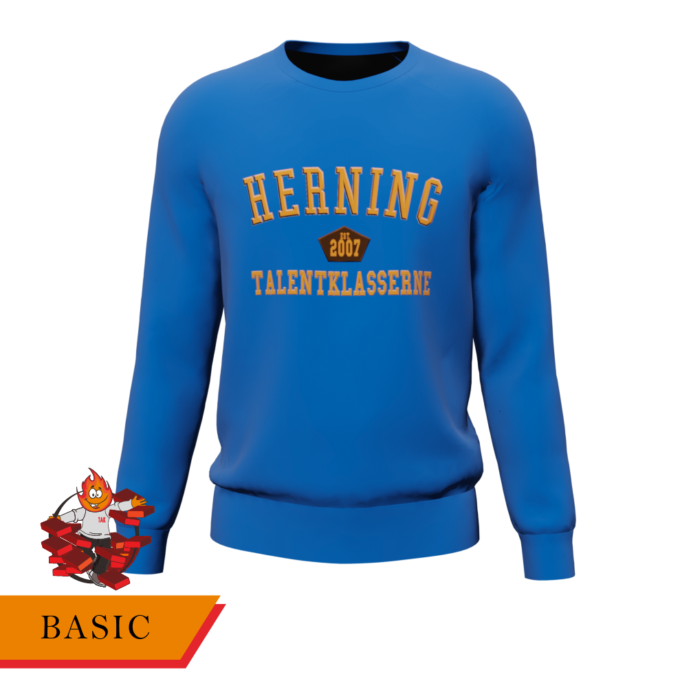 Basic - Sweater blå/orange