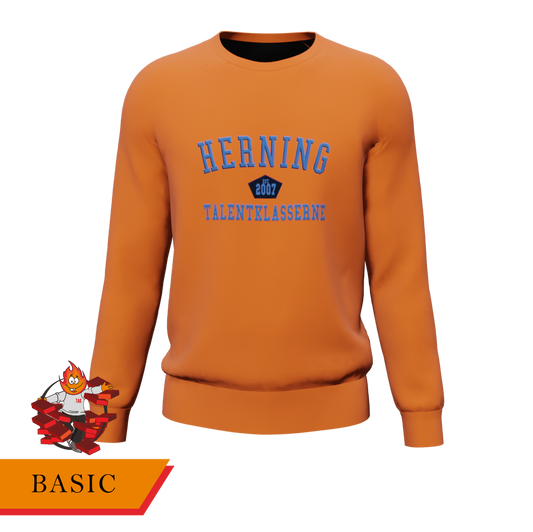 Basic - Sweater Orange/blå