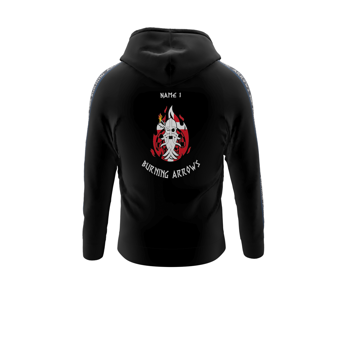 Bomuld Hoodie ZIP - Burning Arrows