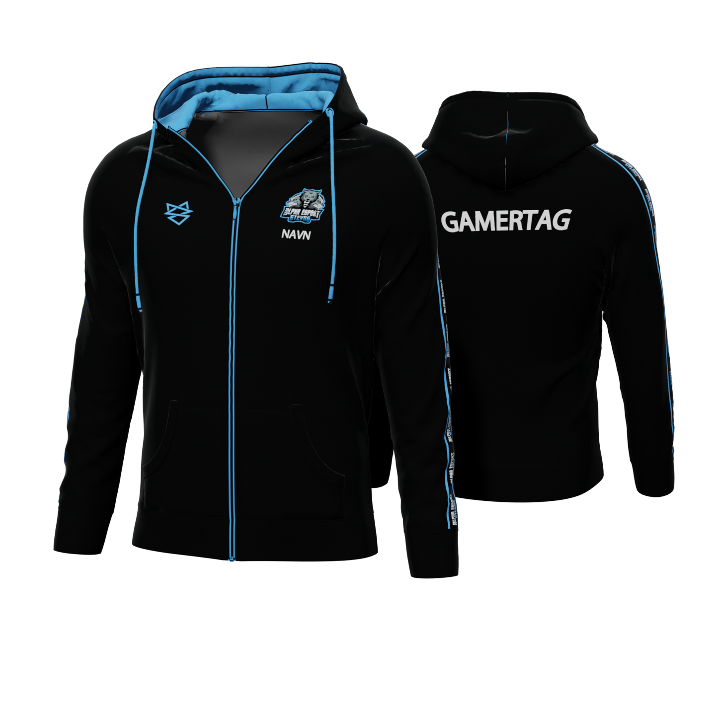 Bomulds Hoodie ZIP - Alpha Esport Stevns