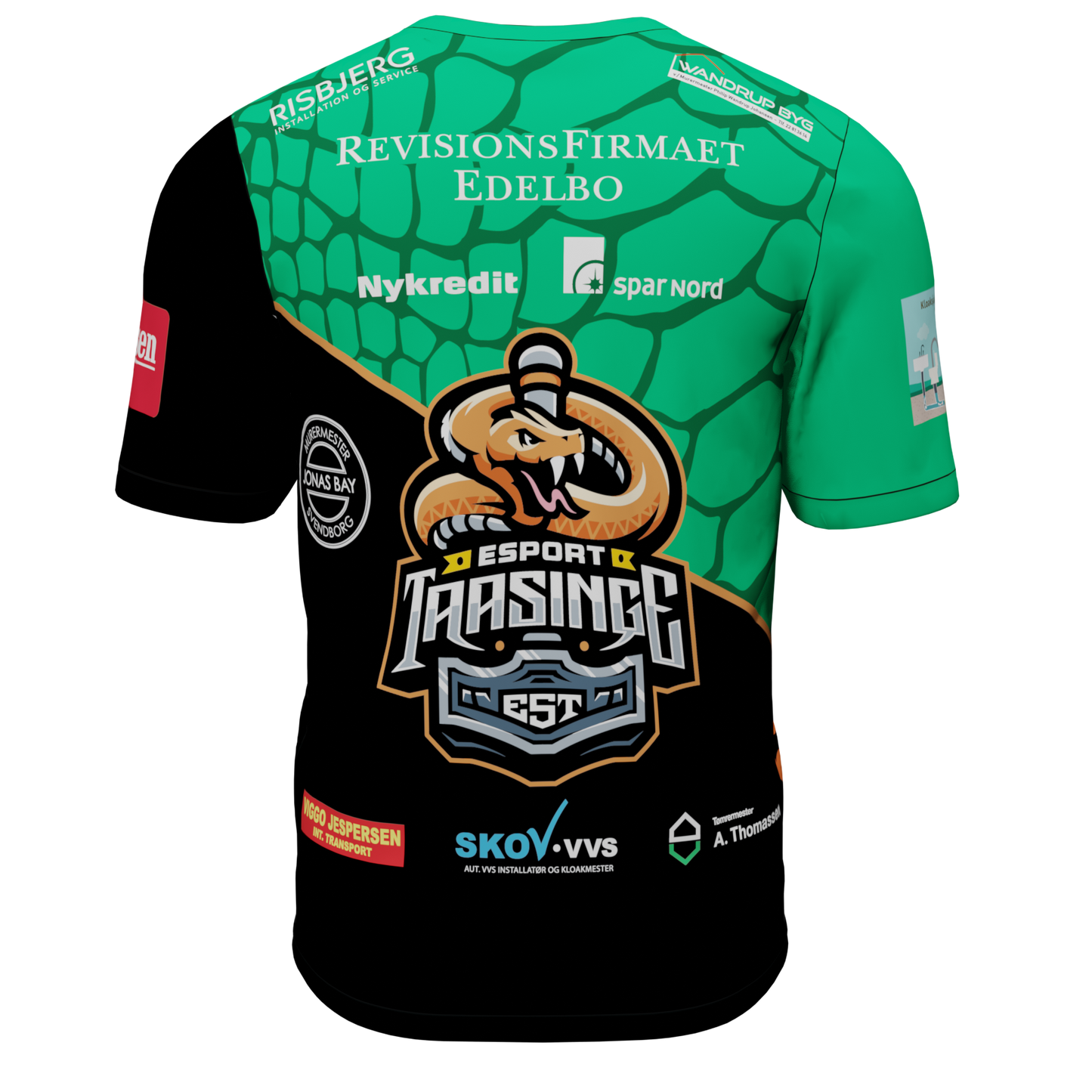 T-shirt med sponsorater - Esport Taasinge