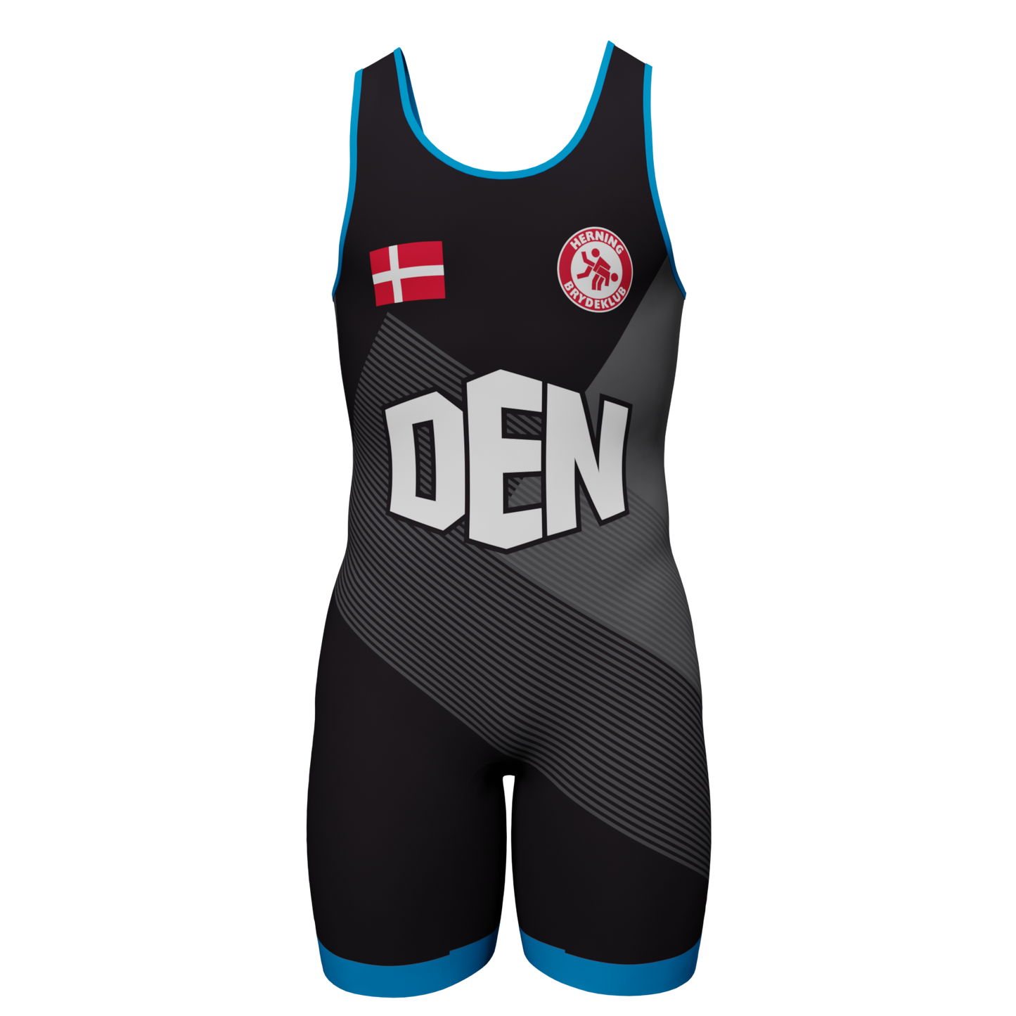 Blå | Sort Trikot - Herning Brydeklub