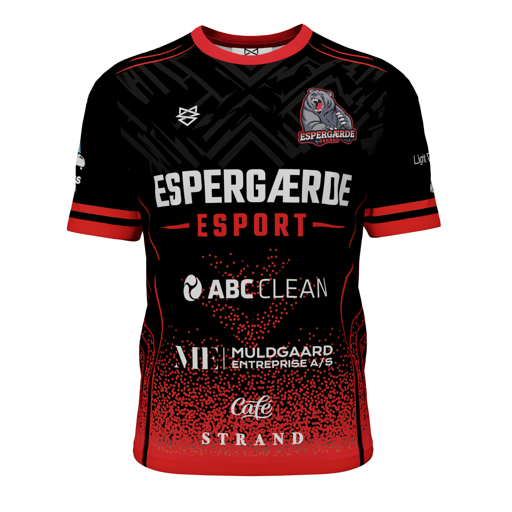 Espergærde Esport - Rød T-shirt 2026 med sponsorater 1