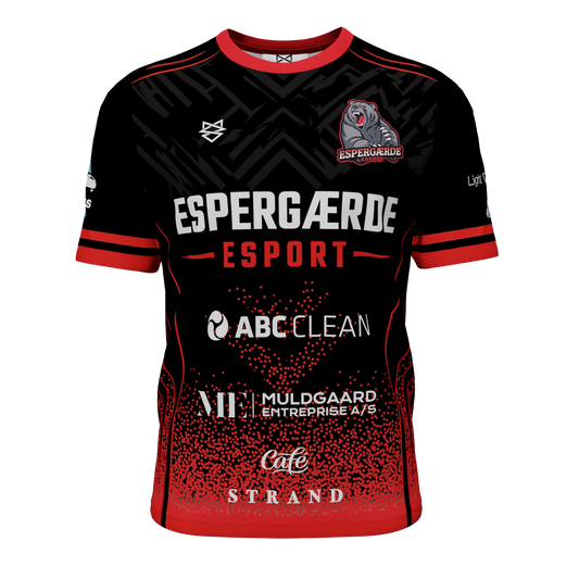 Espergærde Esport - Rød T-shirt 2026 med sponsorater 1