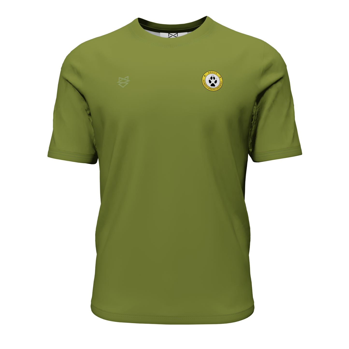 Grøn bomulds T-shirt - Århus Hundeførerforening