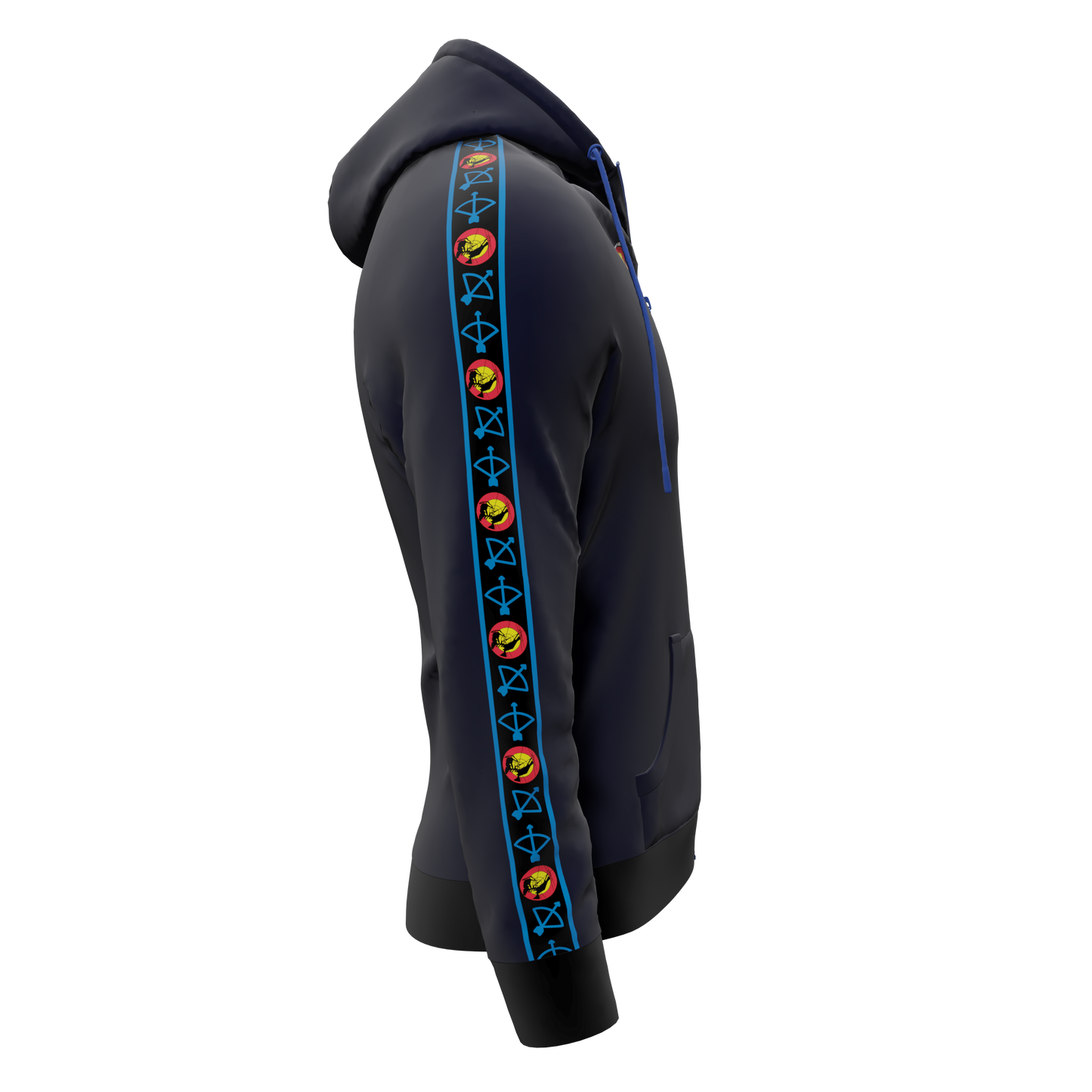 Bomulds Hoodie ZIP - Hinnumhut Bueskydning