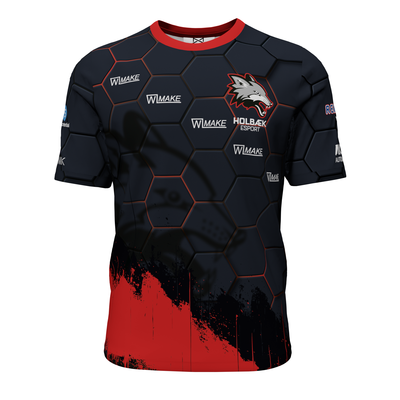 Holbæk Esport - T-shirt med sponsorer