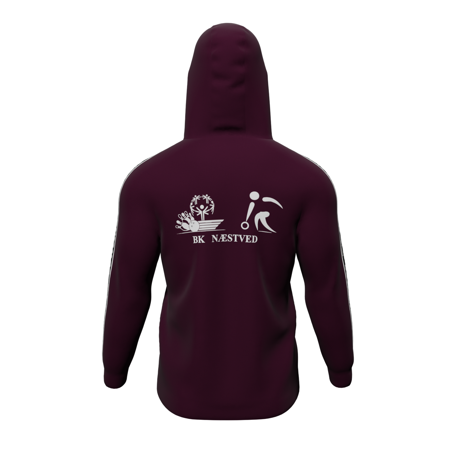 Bomulds Hoodie - Stripe ID - Bowlingklubben Næstved