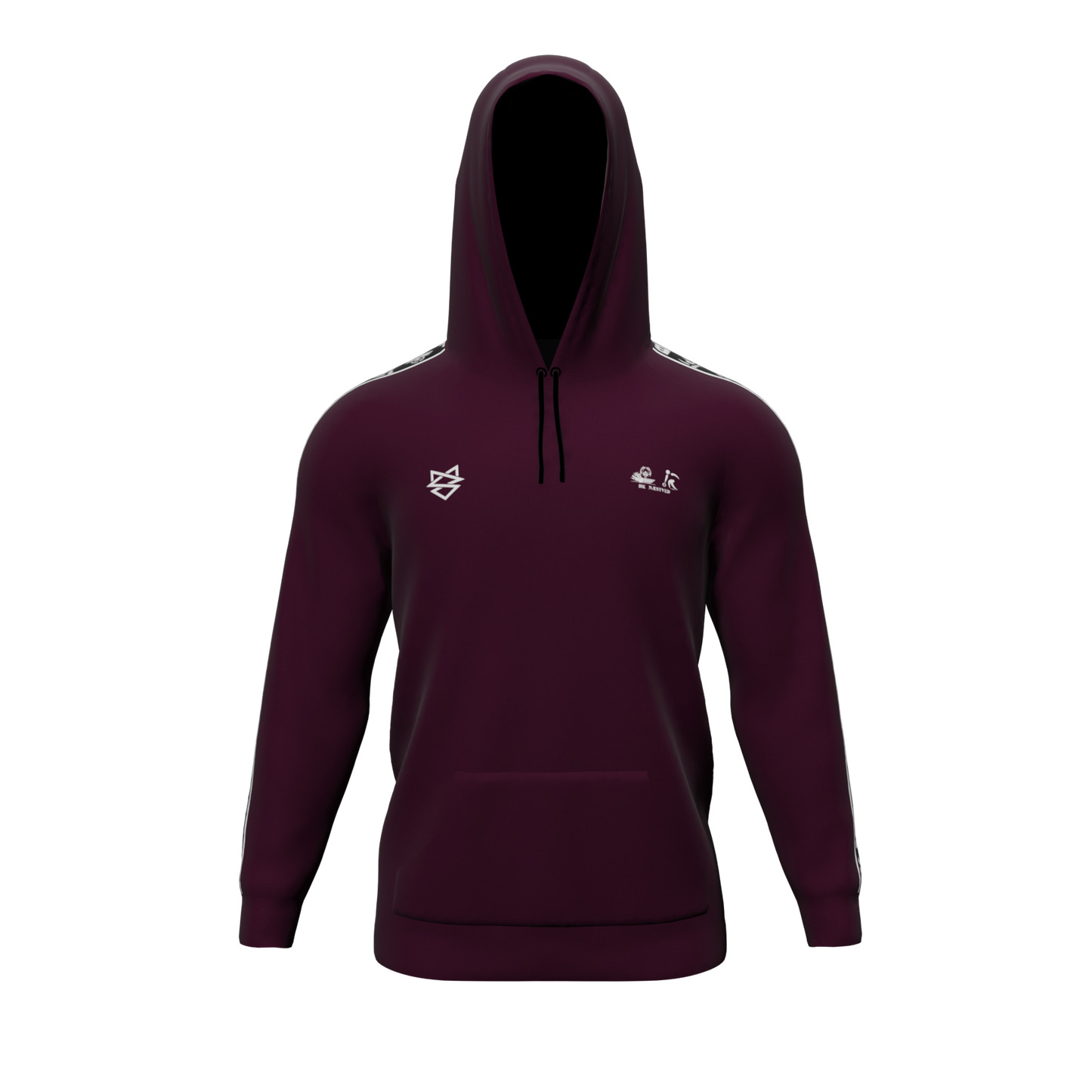 Bomulds Hoodie - Stripe ID - Bowlingklubben Næstved