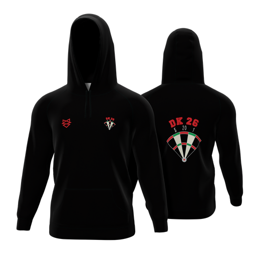 Bomulds Hoodie - Dartklubben DK26 Hvidovre