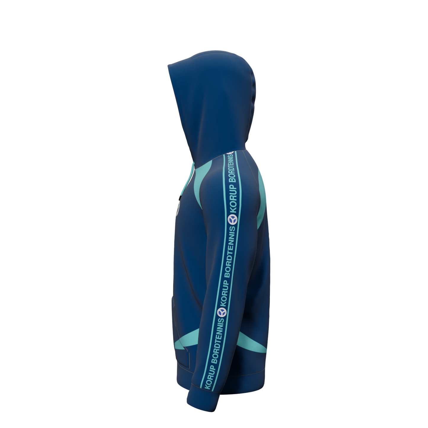 Hoodie med stripe  - Korup Bordtennis Klub