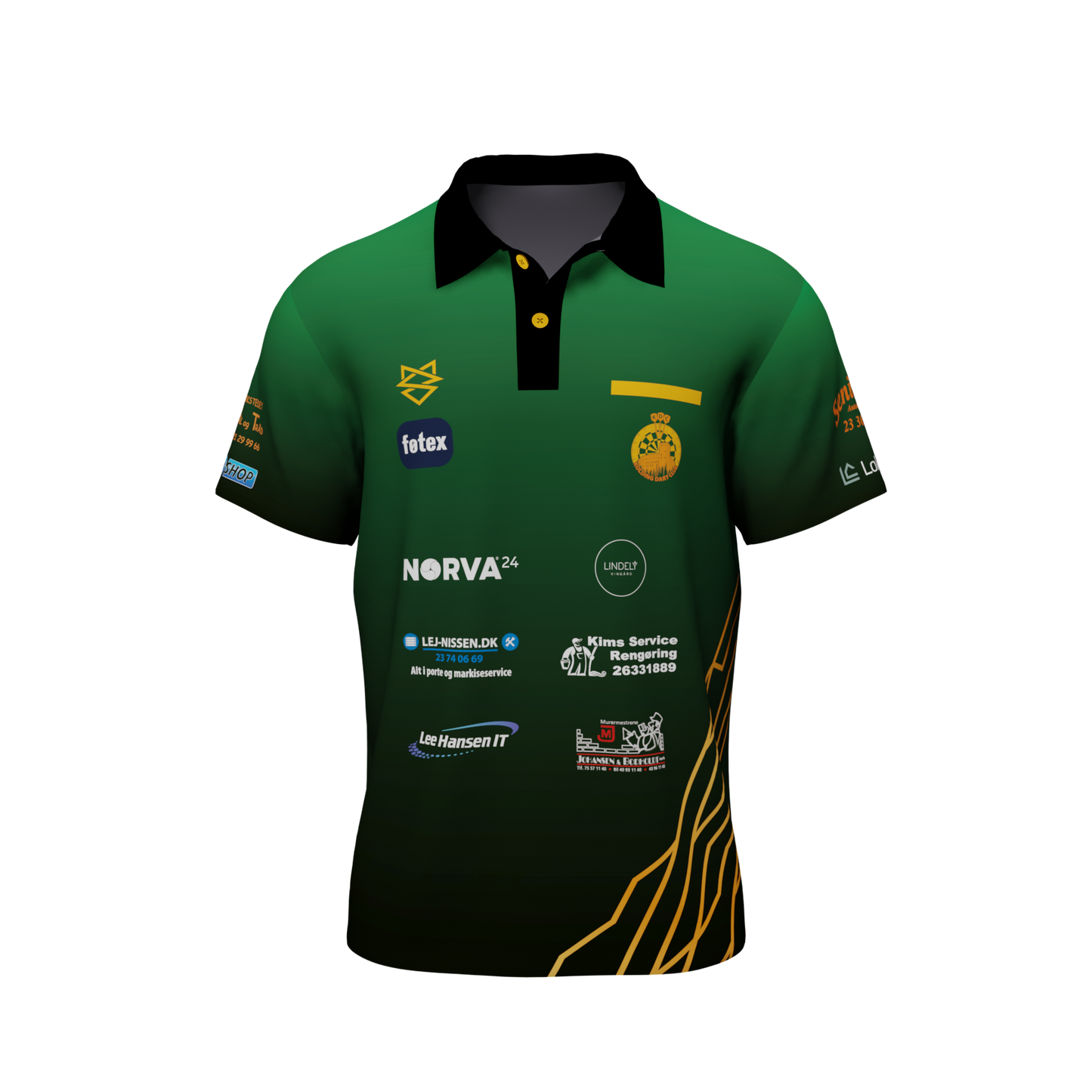 Polo m. sponsorater - Kolding Dart