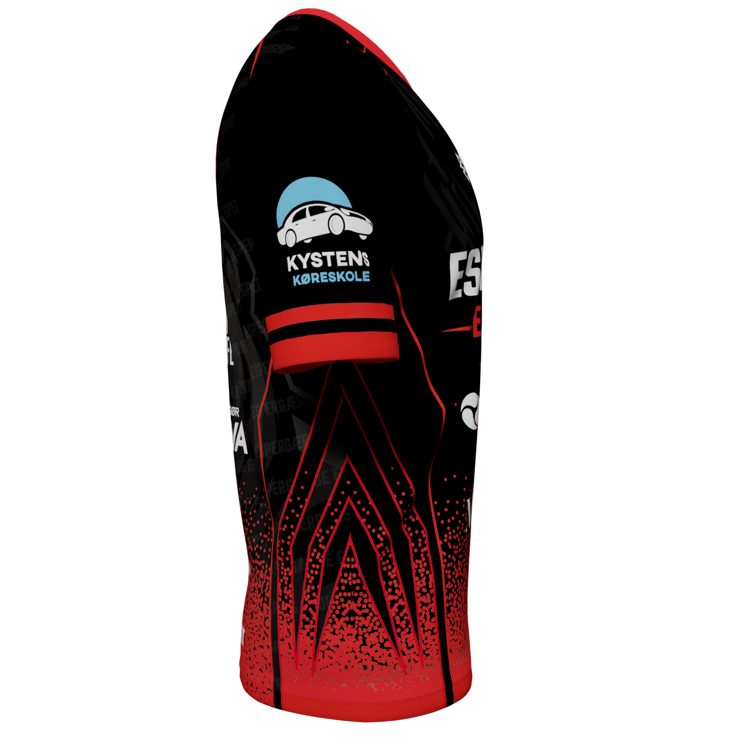 Espergærde Esport - Rød T-shirt 2026 med sponsorater 1